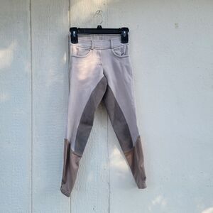 Ovation Breeches Leggings Womens XS Riding Equestrian Compression Full Seat Tan